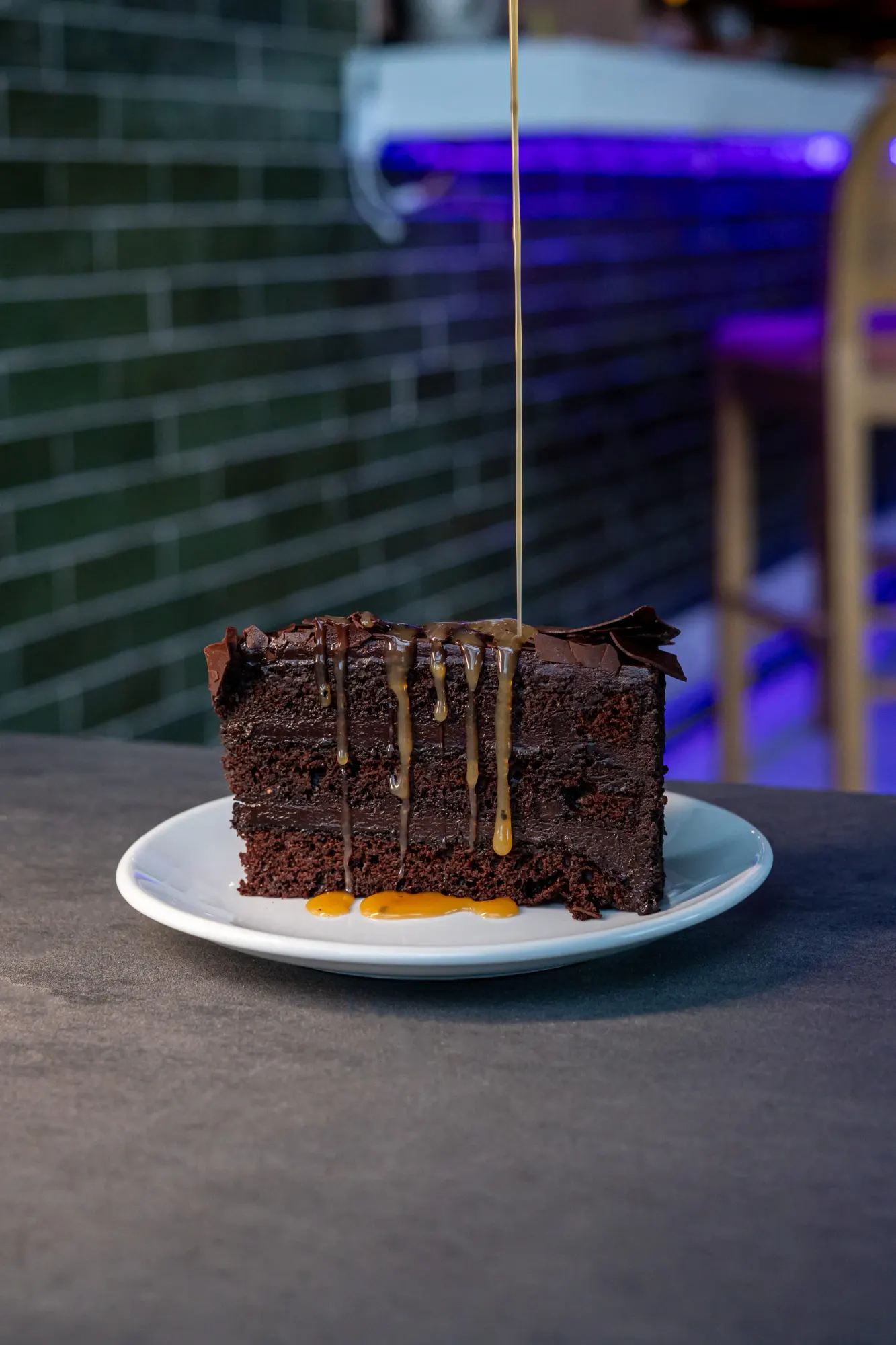 Divine chocolate cake dessert at Bloom Room